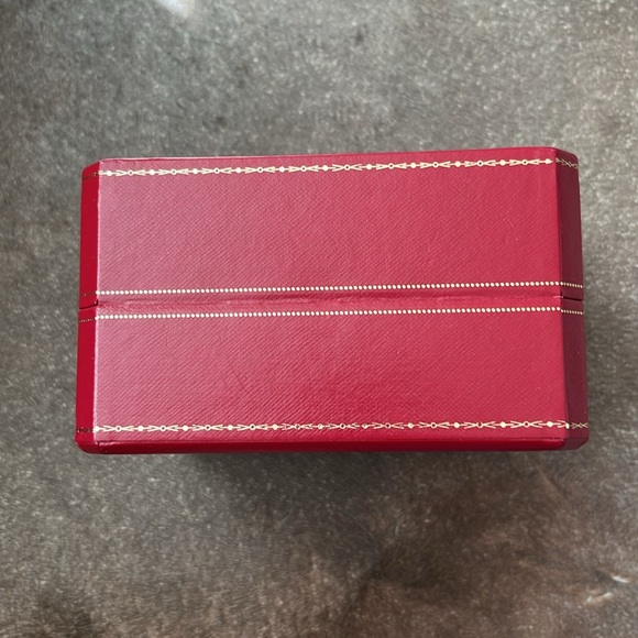 Cartier Red Leather Gold Snap Bracelet Box Gift - Picture 7 of 9